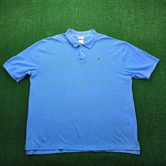 Disney Parks Polo Shirt Mens 2XL‎ Blue Short Sleeve Mickey Mouse Golf Preppy - Picture 1 of 7